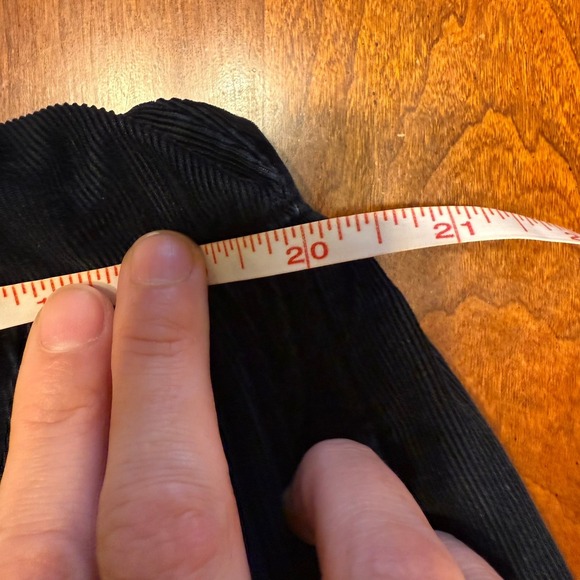 Eddie Bauer Women's Size M Black Corduroy Button Front Midi Dress Cottage Jumper - Picture 13 of 16